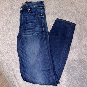 MOTHER High Waisted Looker Ankle Fray